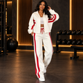 Women’s Two-Piece Contrast-Stripe Tracksuit